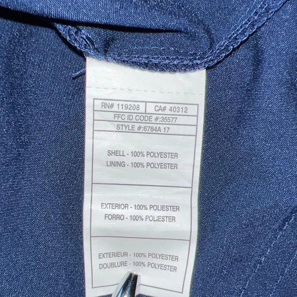Adidas Men's Windbreaker Jacket Blue and Gray 1/4 Zip Pullover SZ L